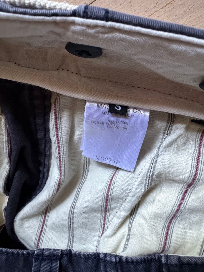 MASTER&Co. ペイントパンツ　マスターアンドコー　チノパン　ベルト付き