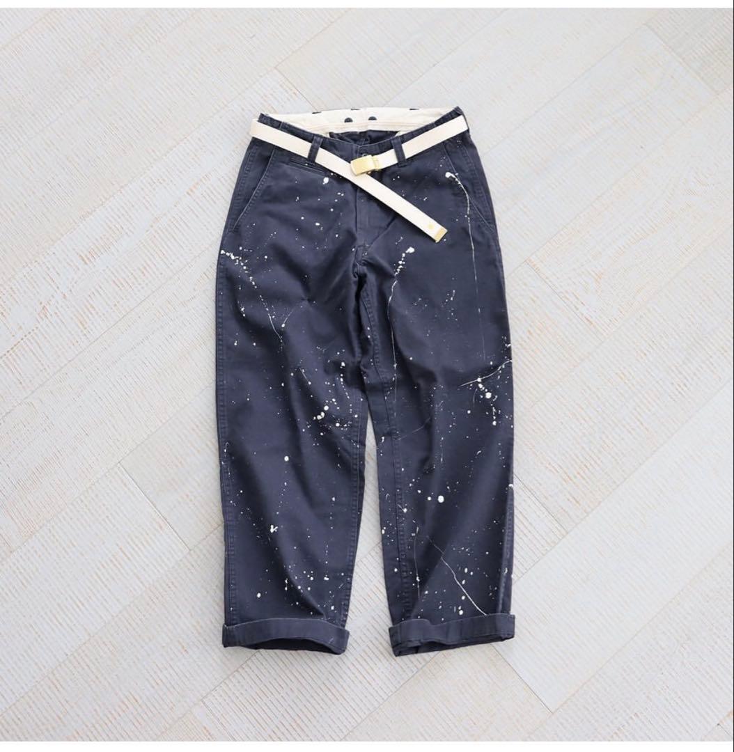 MASTER&Co. ペイントパンツ　マスターアンドコー　チノパン　ベルト付き