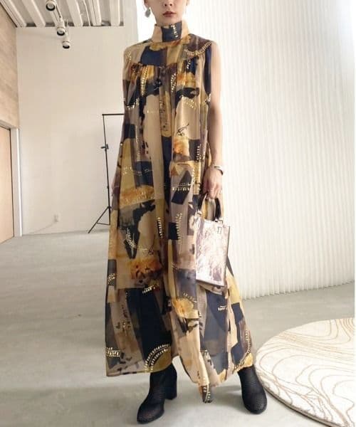 ワンピース Ameri VINTAGE EMILIE GATHER DRESS