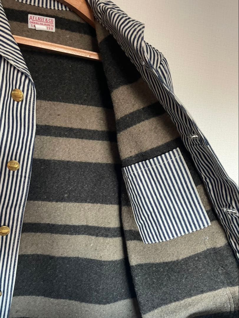 2024AW ATLAST&CO ヒッコリーデッキジャケット【38】