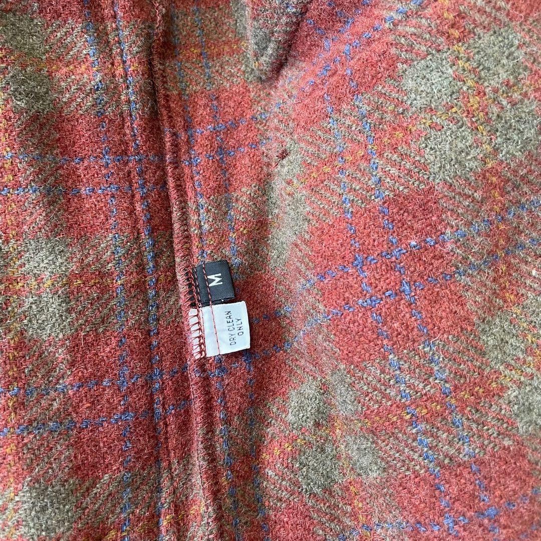 70’s 80’s ハンティングジャケット ウール チェック柄 ゲームポケット