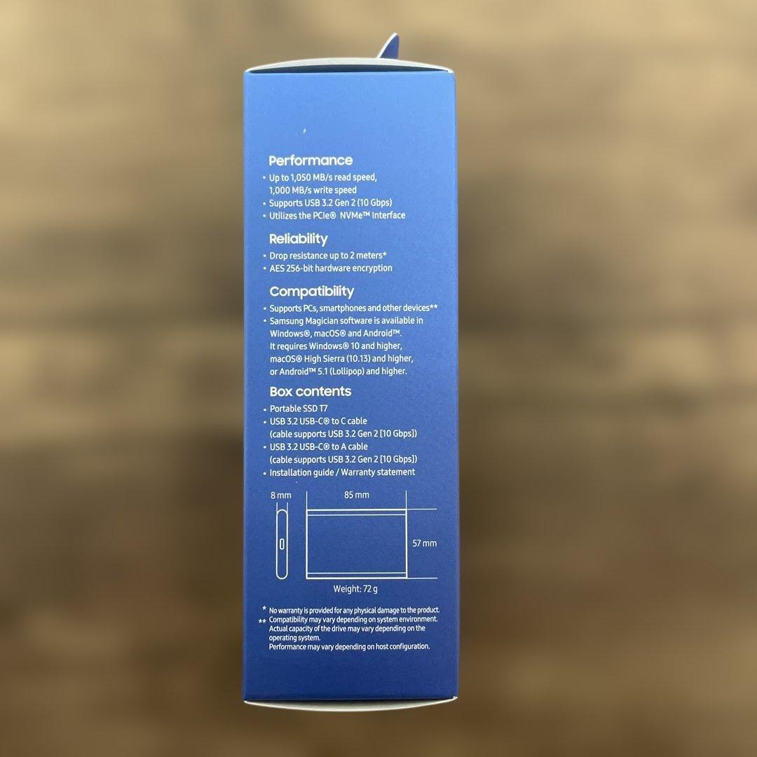 261015 Samsung T7 4TB 外付けSSD