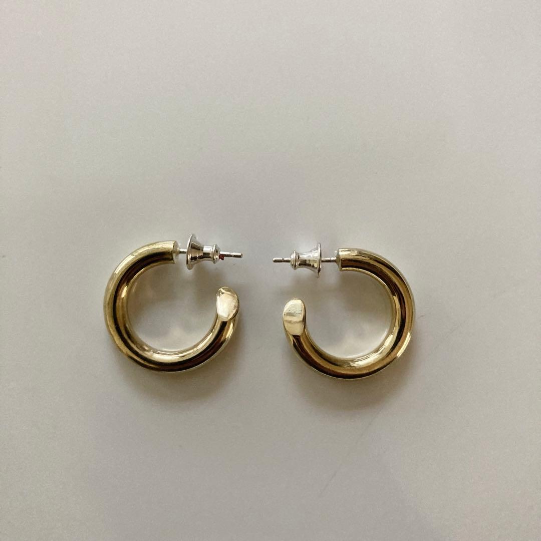 ゴールドカラー シルバー925 701サイズ4×23mm 真鍮　フープピアス