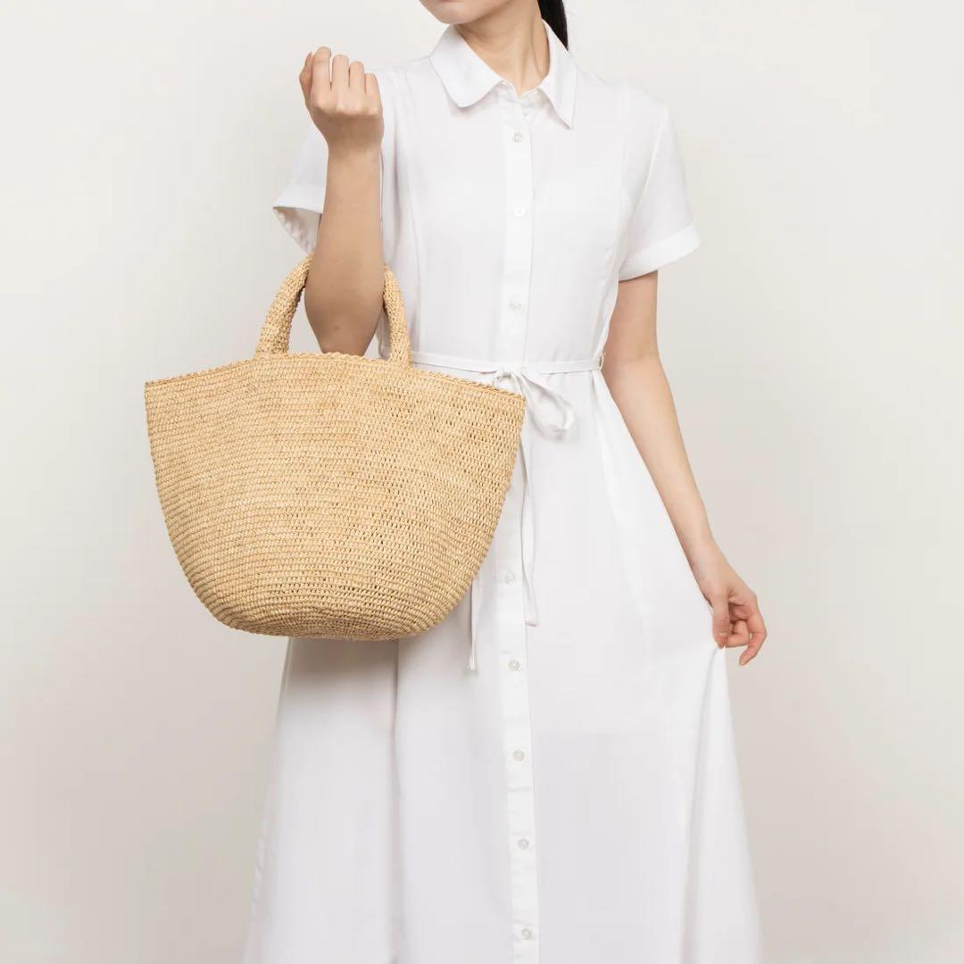 サンアルシデ　ラフィア　かごバッグ