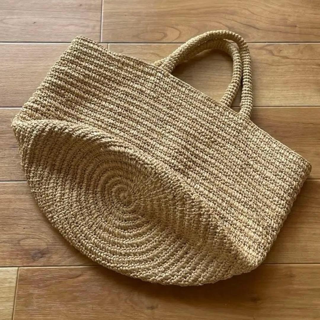 サンアルシデ　ラフィア　かごバッグ