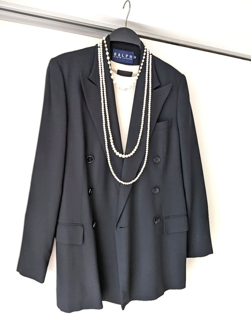 Ralph Lauren ラルフローレン　ダブルブレスト　ジャケット　黒　11号