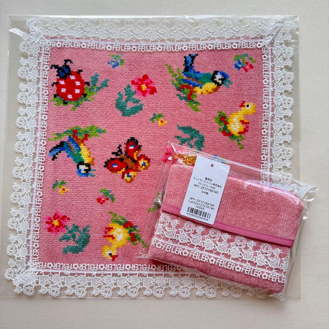 新品未使用⭐︎近沢レース　フェイラー　ハンカチ　ティッシュポーチ　ハイジ　コラボ