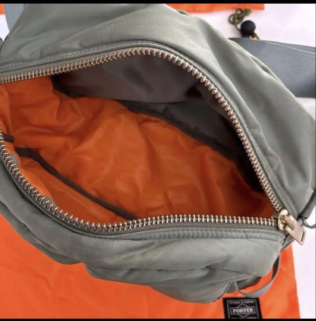 美品 porter タンカー セージ ウエストバッグ 最終モデル ポーター