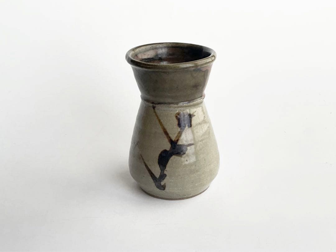 陶芸家　濱田庄司　浜田庄司　？　鉄絵花入　花生　花瓶　箱なし　民藝　益子