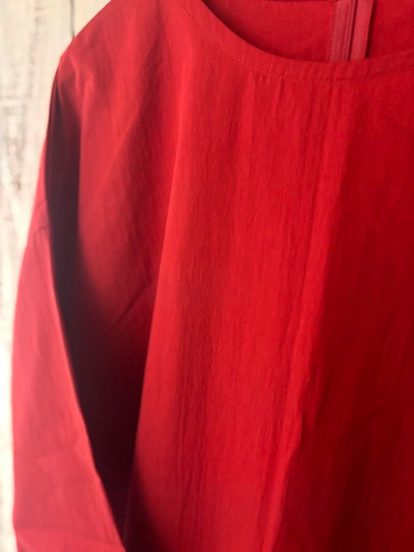 赤　長袖　オールインワン　ジャンプスーツ　ito fukuoka 作家　新品