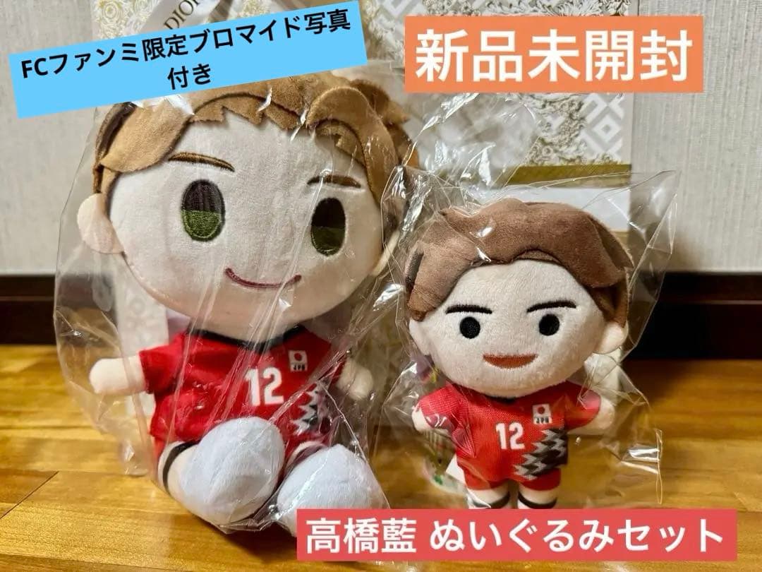 新品⭐︎高橋藍 ぬいぐるみ キーホルダー ファンミ限定ブロマイド写真付 サントリー