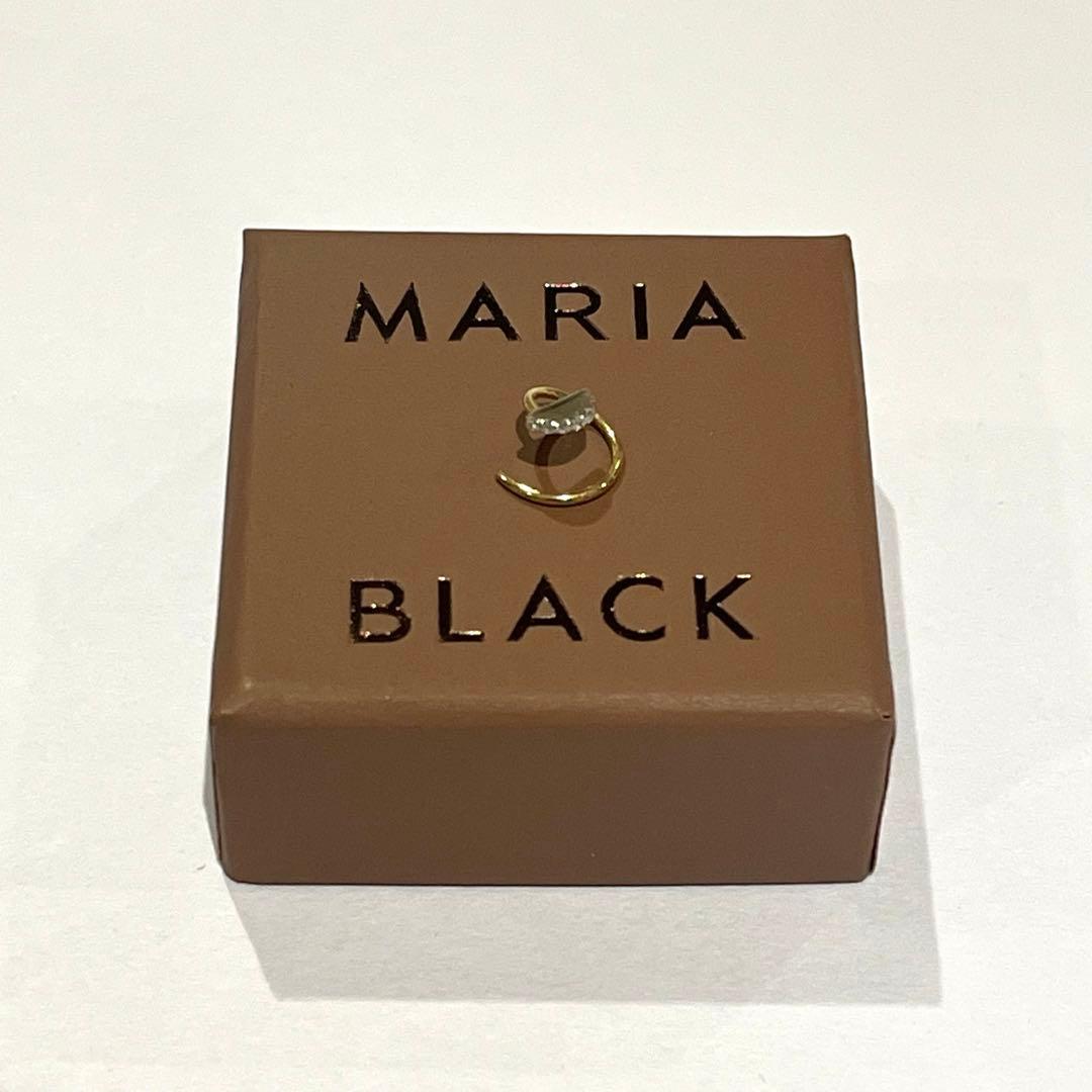 【美品】マリアブラック MARIA BLACK ダイア 14KYG ピアス