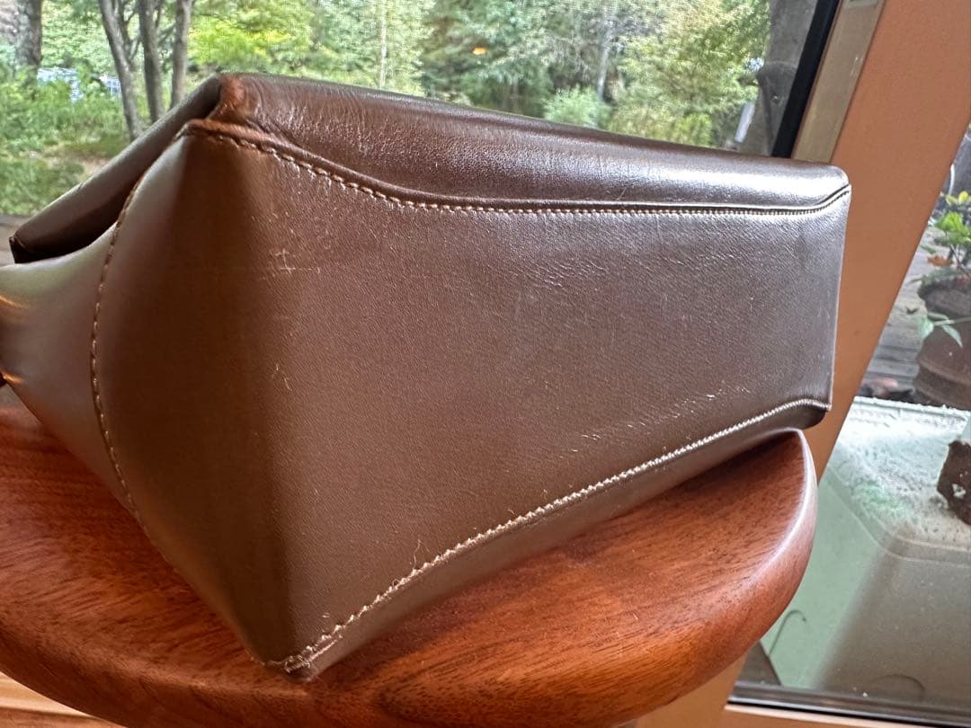 GUCCI グッチ ヴィンテージ バンブー ターンロックバッグ マロンブラウン