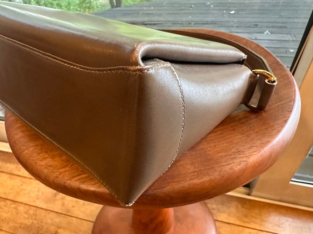 GUCCI グッチ ヴィンテージ バンブー ターンロックバッグ マロンブラウン