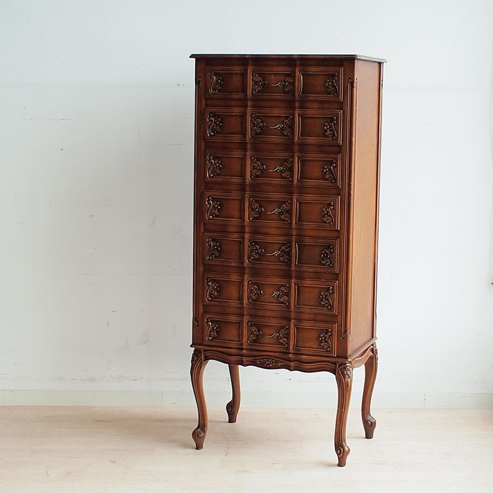 クラシカル 猫脚チェスト 7段 スリム イタリアンクラシックスタイル