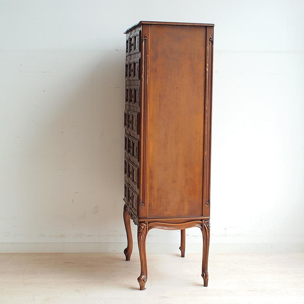 クラシカル 猫脚チェスト 7段 スリム イタリアンクラシックスタイル