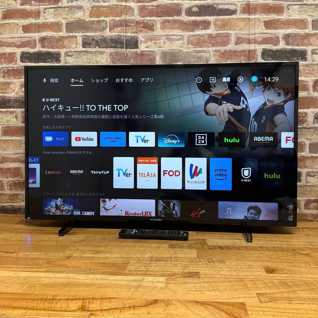 フナイ 43V型 4K 液晶テレビ Android TV FL-43U3330