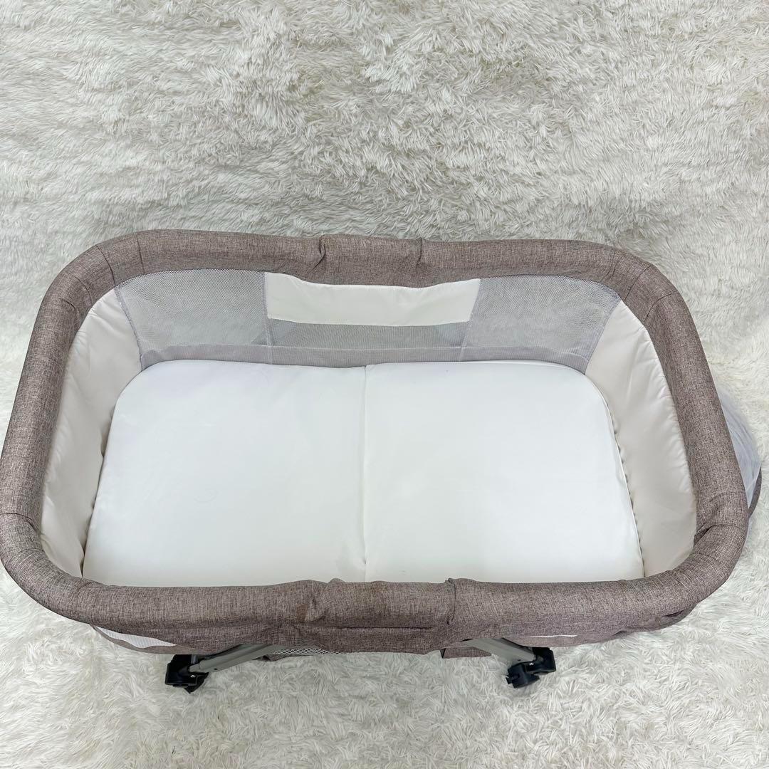✨美品✨ 簡易ベビーベッド 移動式 折りたたみ 蚊帳 荷物入れ 収納バッグ