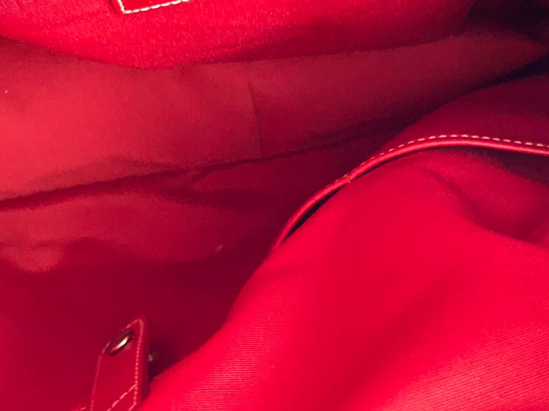 ✨良品✨ コーチ トートバッグ シグネチャー 型押し レッド 赤色 商品6093