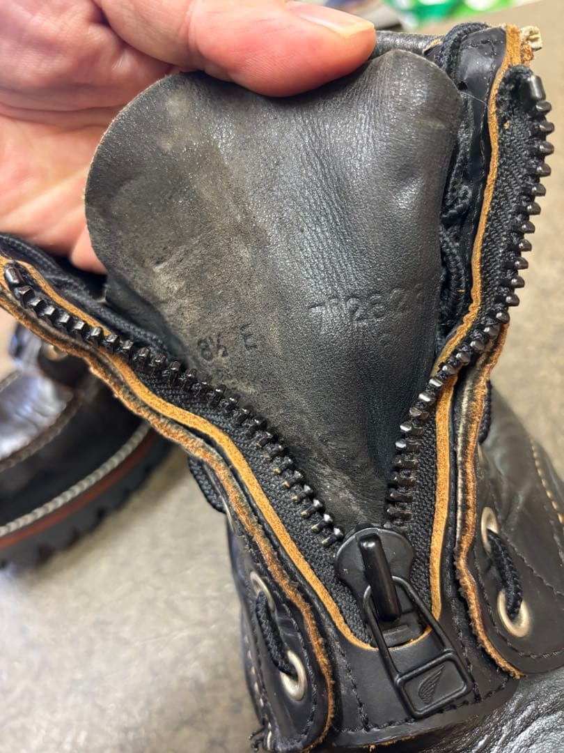 USA製 RED WING 茶芯レザー アイリッシュセッター 純正ファスナー付き