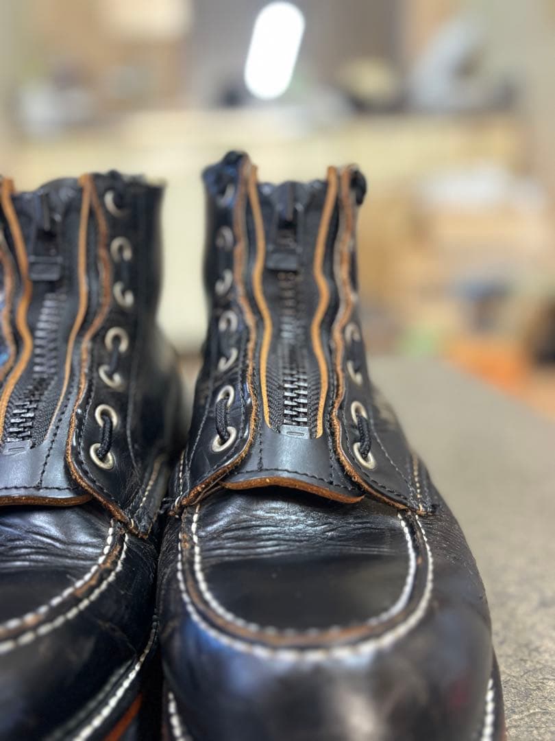 USA製 RED WING 茶芯レザー アイリッシュセッター 純正ファスナー付き