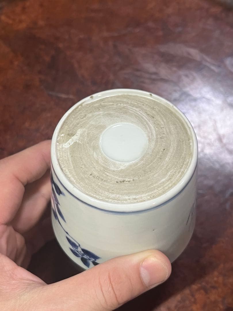 古伊万里　蕎麦猪口　あじさい　鶯　ウグイス　梅　紫陽花　民芸　民藝　青山二郎