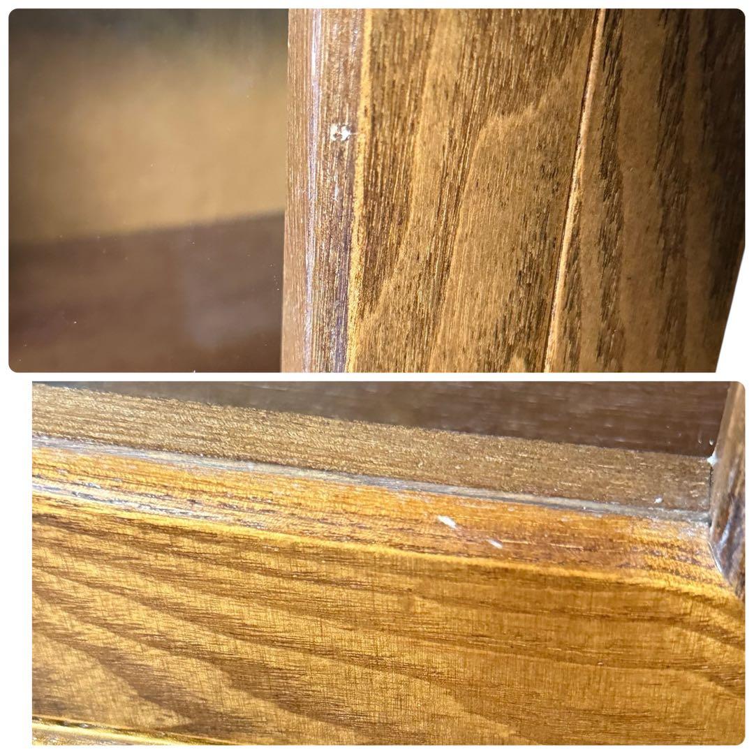 HR797 パリの雑貨屋 キャビネット　日本製　飾り棚　2枚ガラス扉