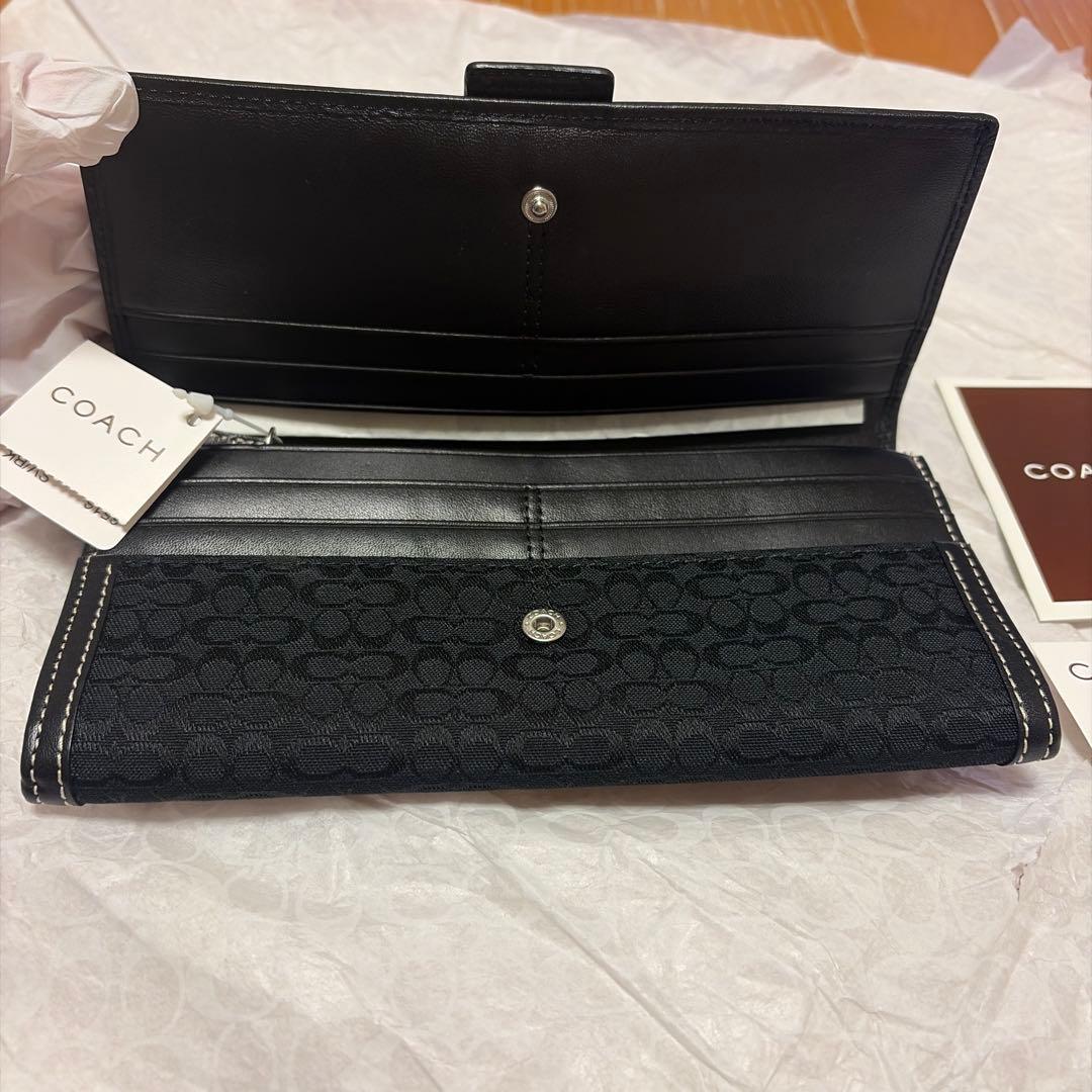 【ライナ】❤︎COACH ブラック 長財布 ❤︎