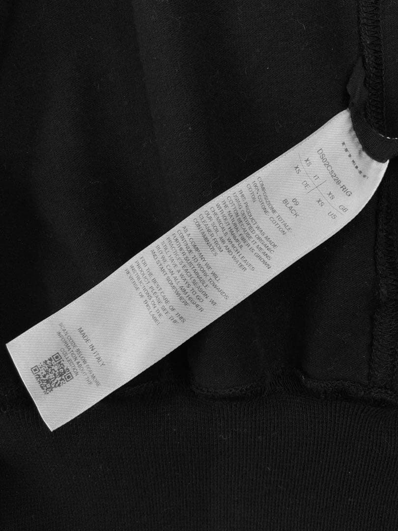 RICK OWENS DRKSHDW クロップド フーディー ジップパーカー 黒