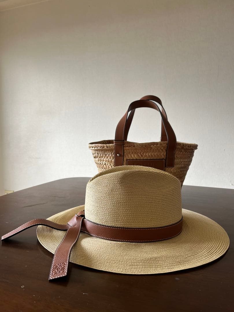 e*r様 ロエベ　パナマ帽x革リボン