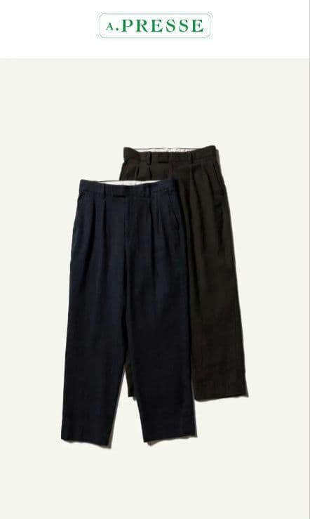 パンツ A.PRESSE 22FW Wide Tapered Trousers