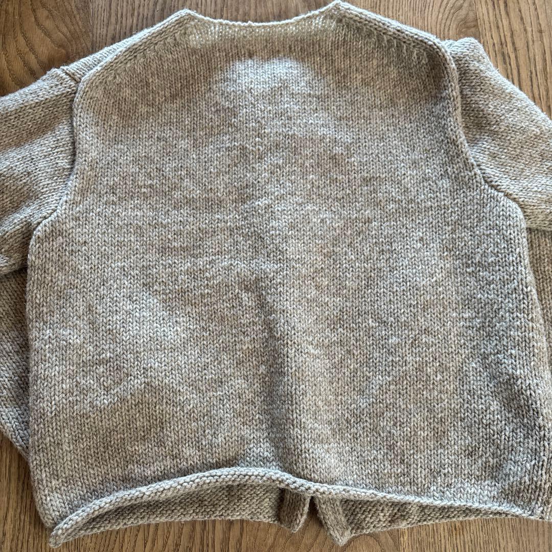 かぐれ ペルークルーネックカーディガン ペルーニット ニットカーディガン