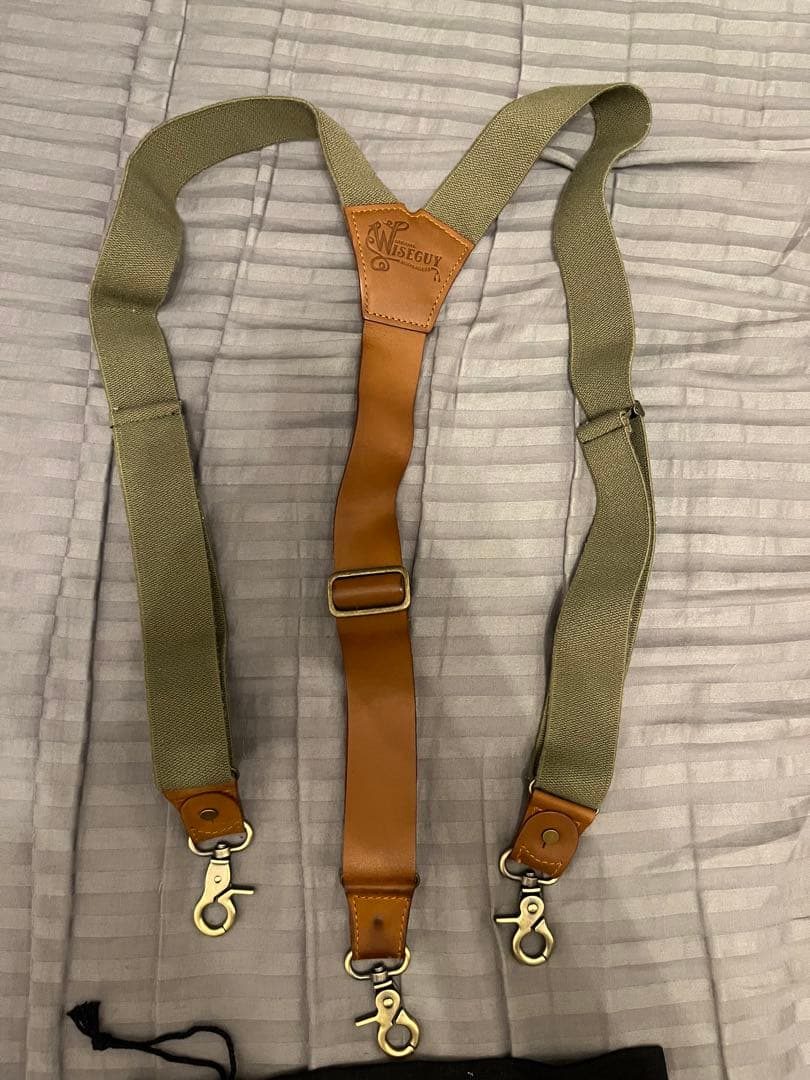 WISEGUY ワイズガイ サスペンダー オリーブグリーン