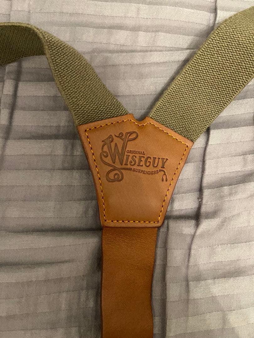 WISEGUY ワイズガイ サスペンダー オリーブグリーン