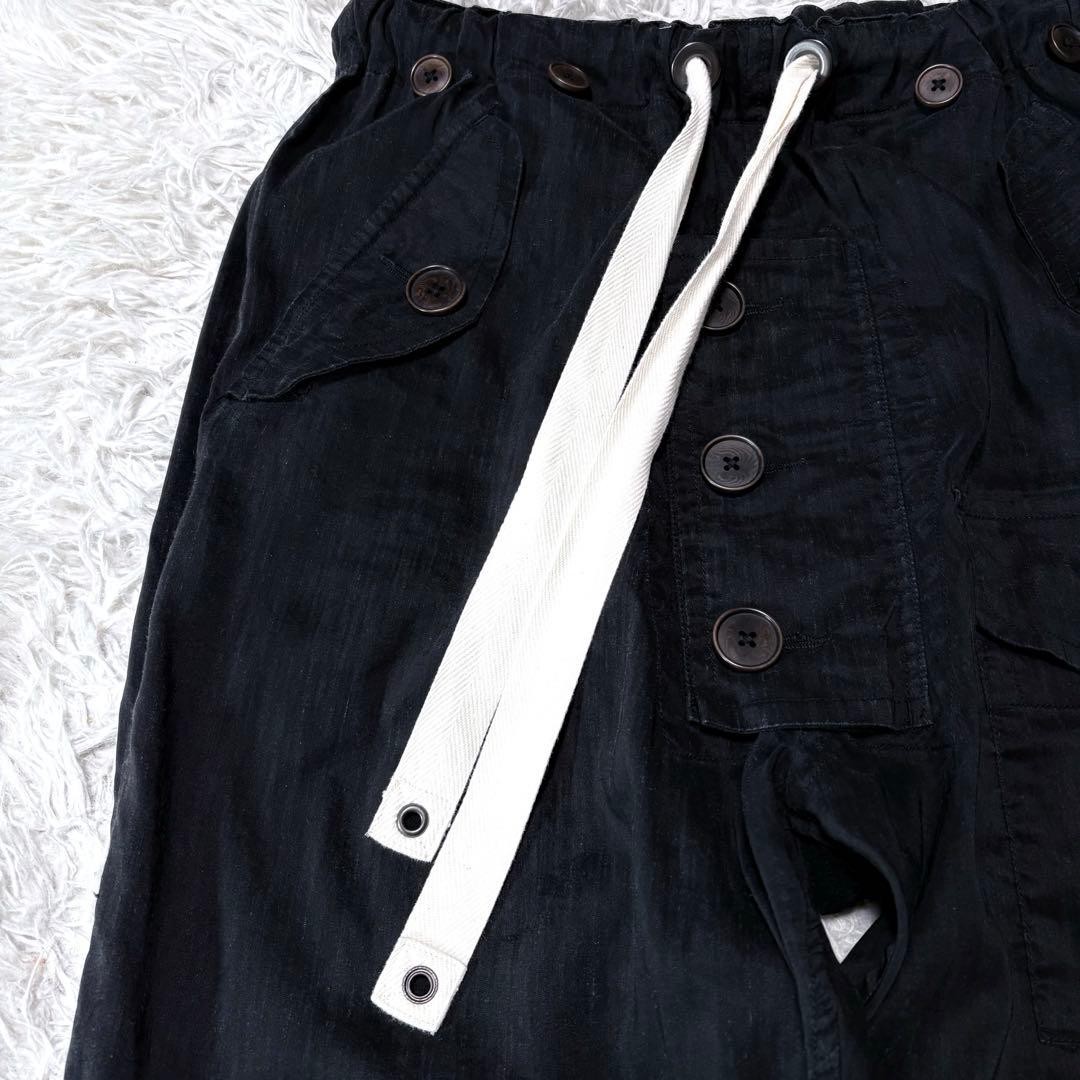 KLASICA クラシカ　ワイドサルエルパンツ　クロップド丈　ブラック　サイズ1