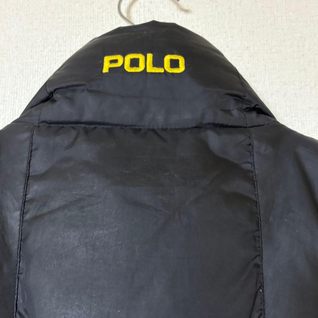 90s POLO SPORTS ダウンベスト ブラック サイズL アメカジ 古着