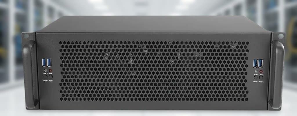 【新品】 3U ラックマウントサーバー ケース ブラック 19インチ