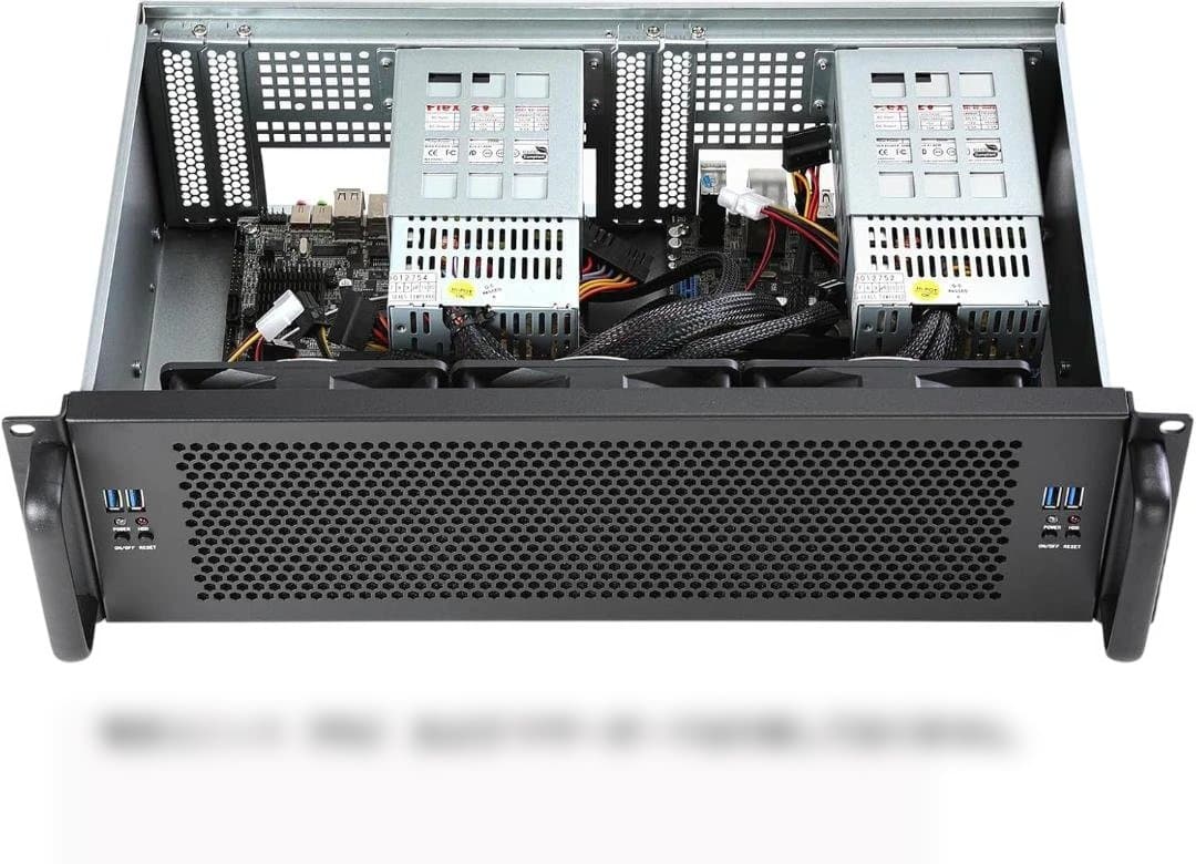 【新品】 3U ラックマウントサーバー ケース ブラック 19インチ