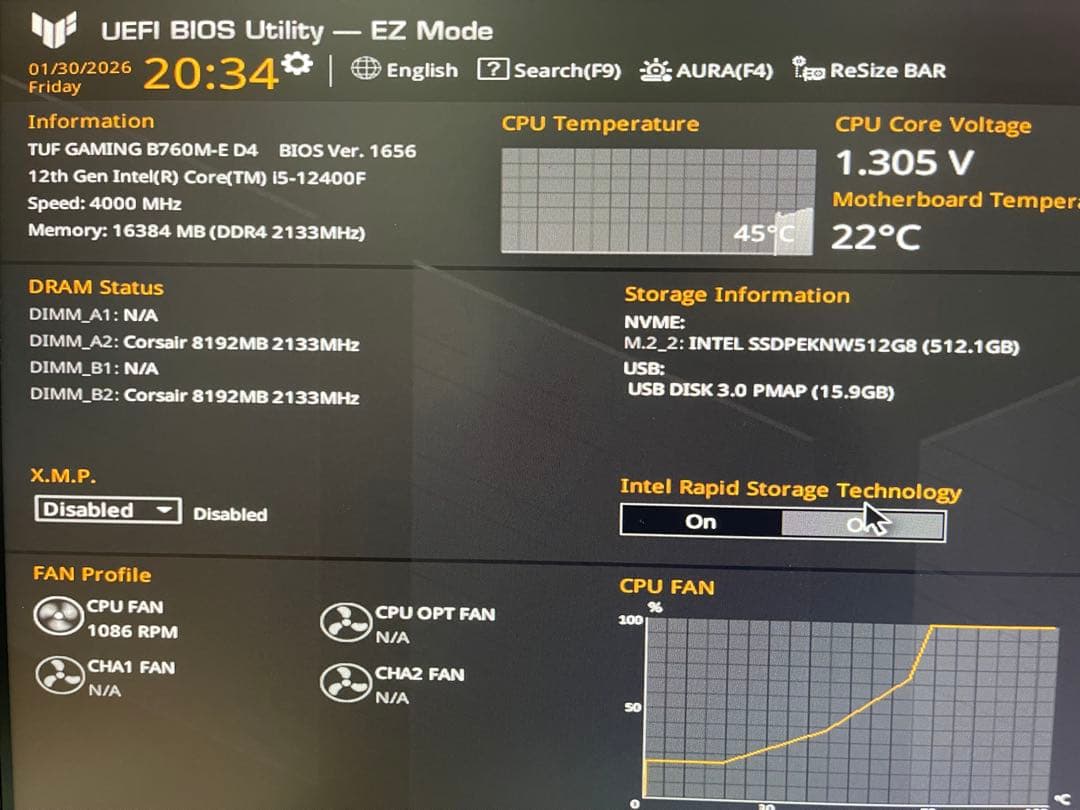 ASUS TUF GAMING B760M-E D4 マザーボード