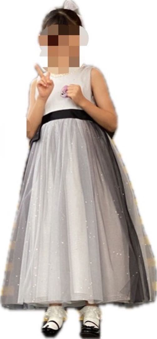 DRESCCO グラデーショングレービジューストーンロングドレス 125