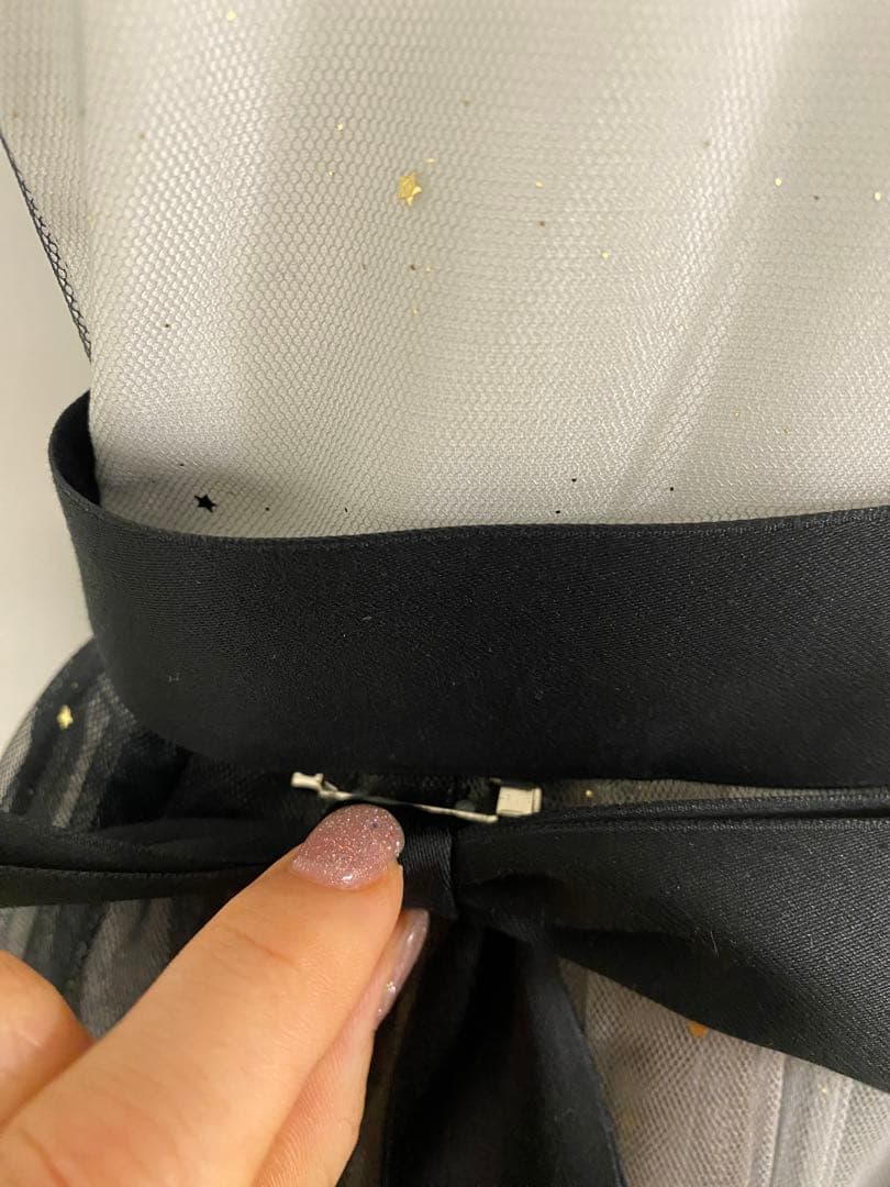 DRESCCO グラデーショングレービジューストーンロングドレス 125