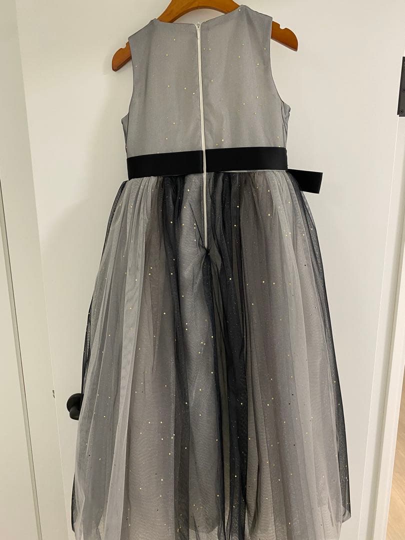 DRESCCO グラデーショングレービジューストーンロングドレス 125