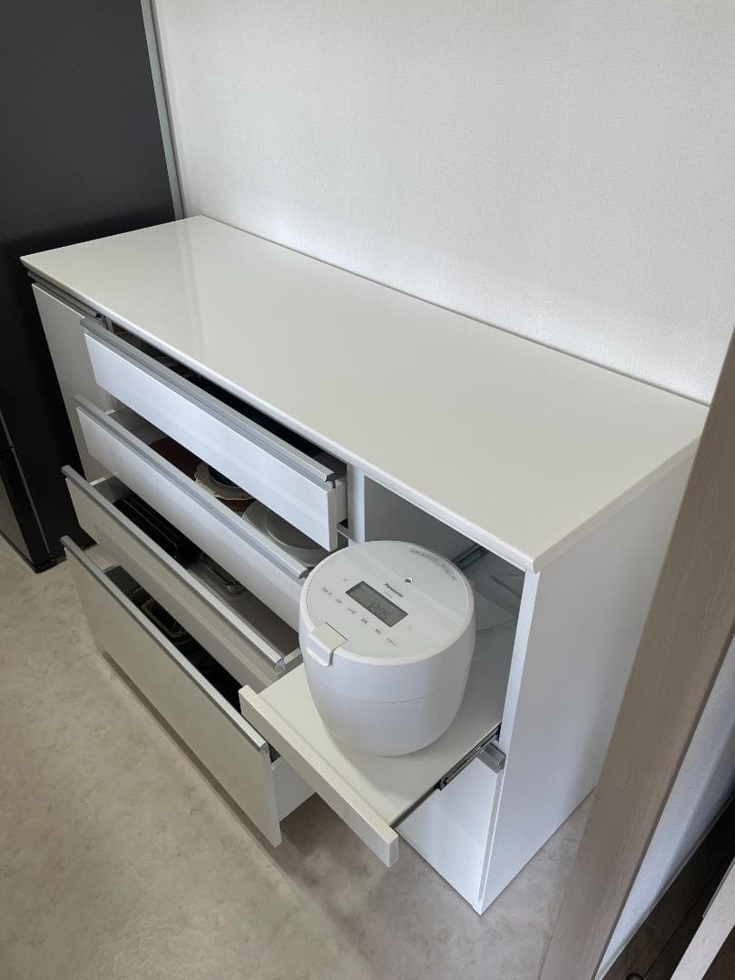 ニトリキッチンカウンター(レジューム 150QH-R WH)