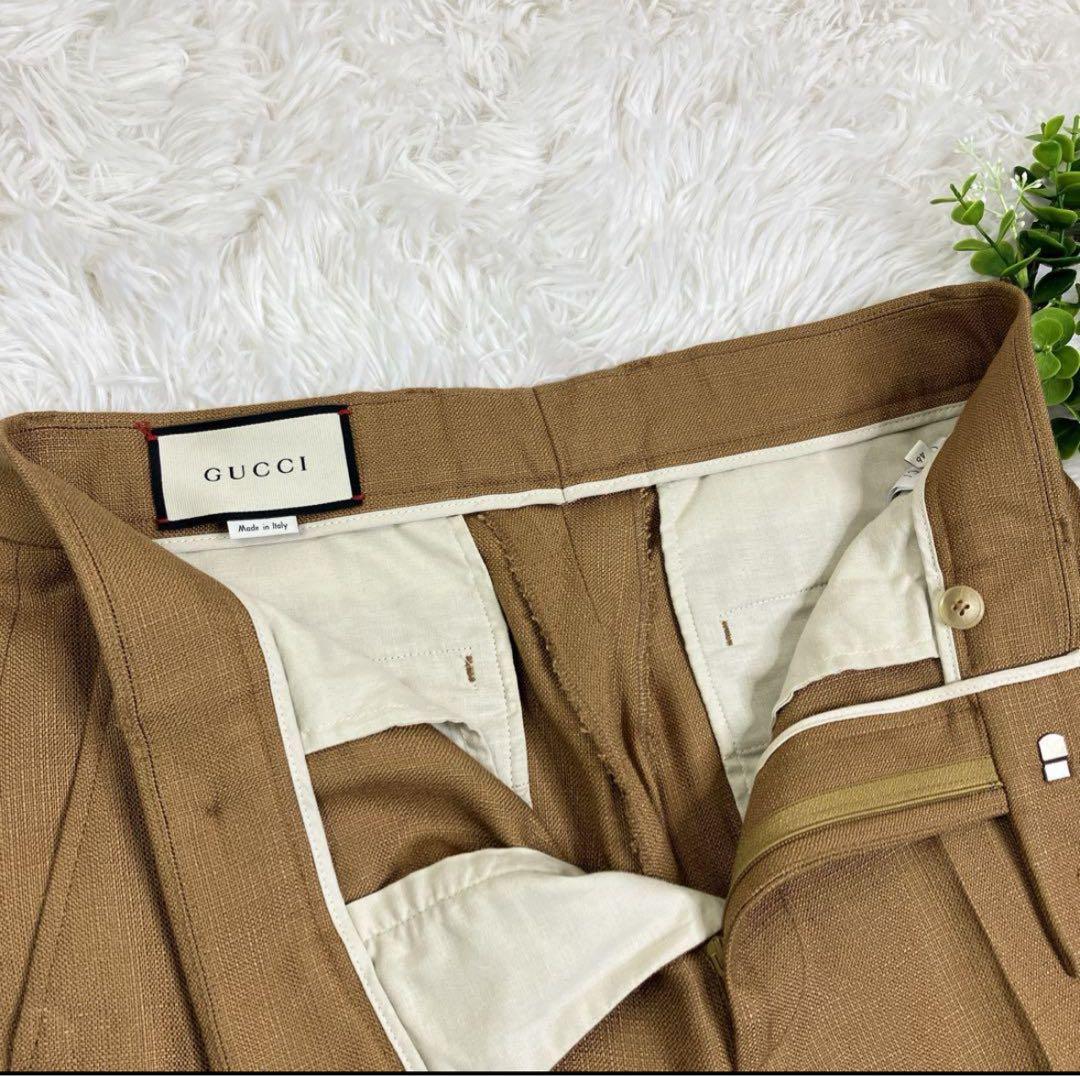 GUCCIグッチ　2020年　フレアスラックス　ブラウン　44