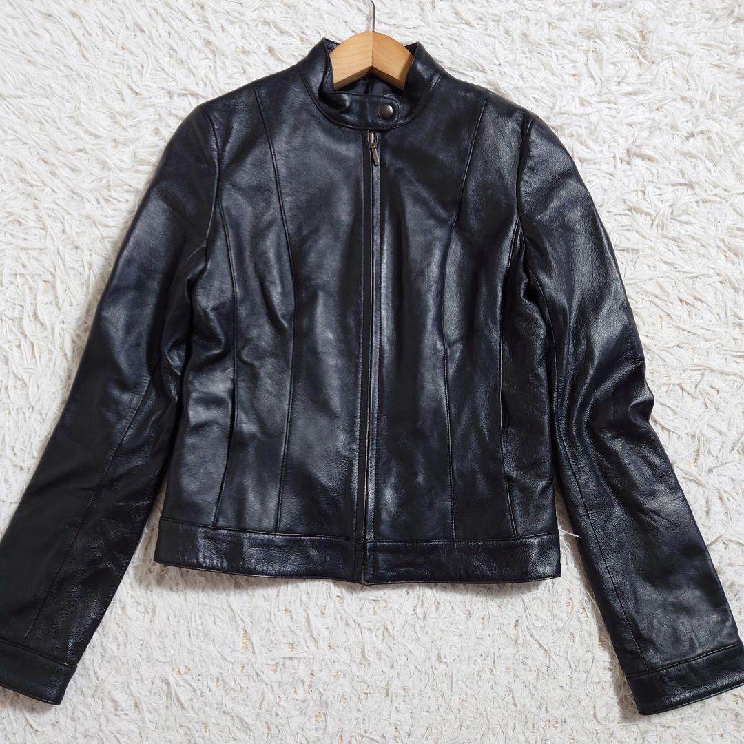 ANAYI　アナイ　ライダース　レザージャケット　羊革　ラムレザー　黒　36　S