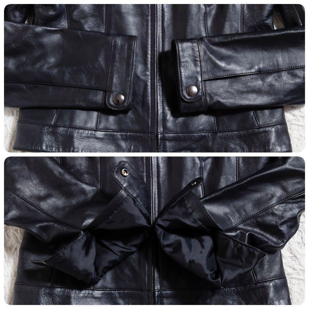 ANAYI　アナイ　ライダース　レザージャケット　羊革　ラムレザー　黒　36　S