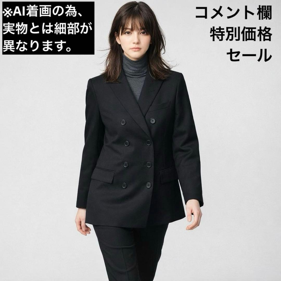 UNIQLO C ダブルテーラードジャケット ブラック XL