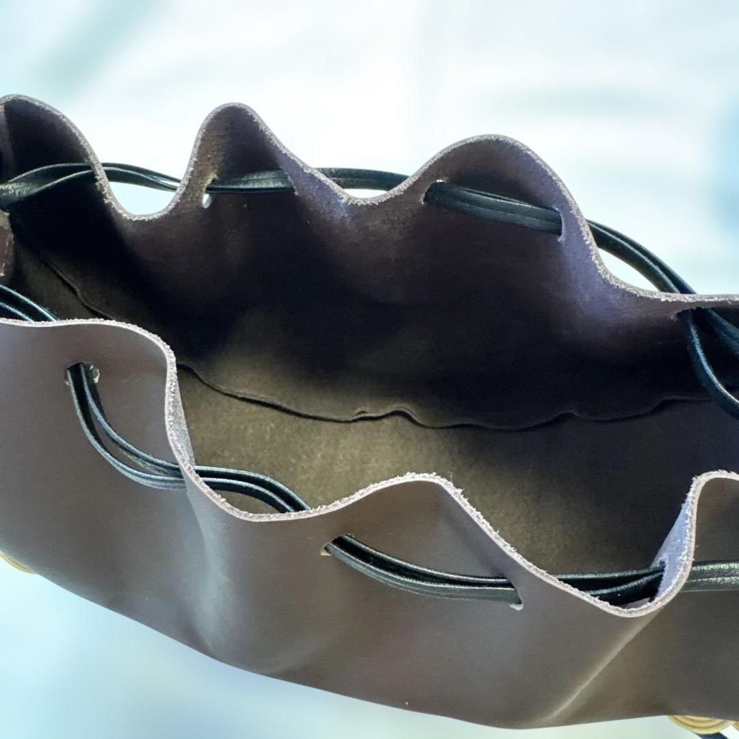 msnomムスノム　ブラウンラタンバッグ