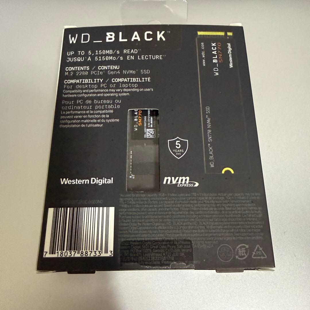 内蔵型SSD WD_BLACK 1TB SN770 NVMe 1TB