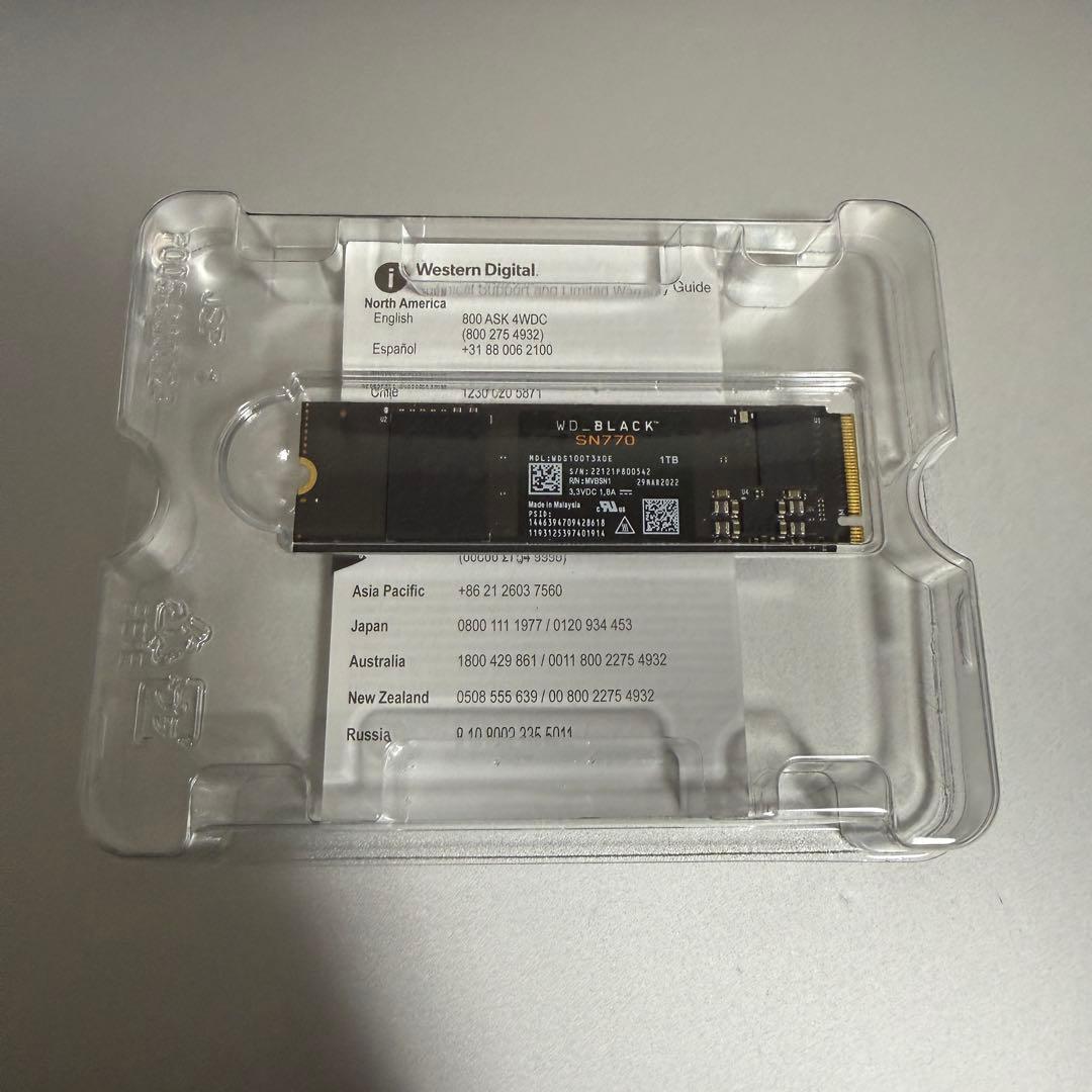 内蔵型SSD WD_BLACK 1TB SN770 NVMe 1TB